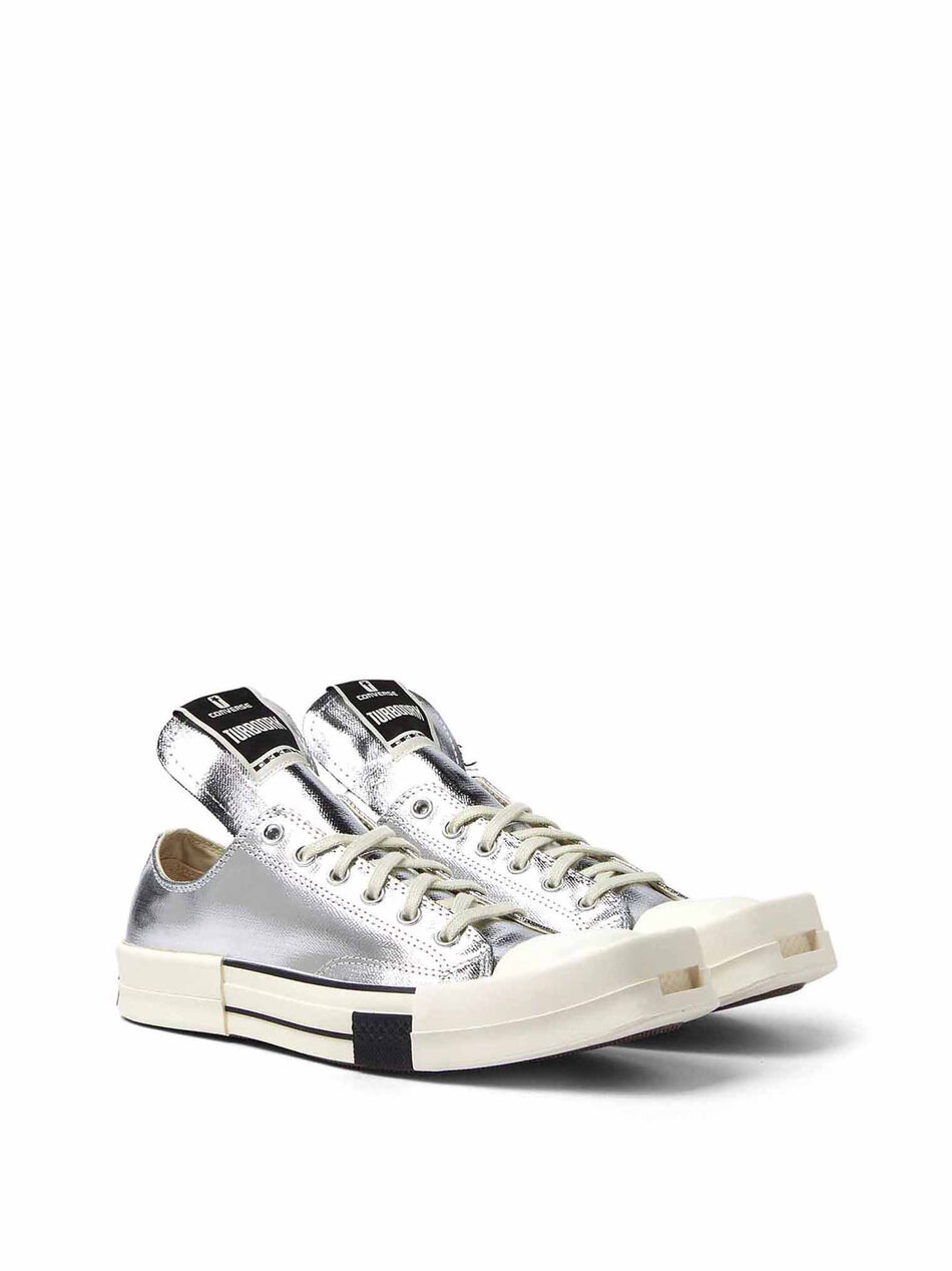 TURBODRK Low Top Silver Sneakers