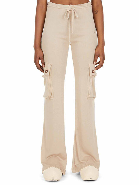 Flared Track Suit Beige Pants