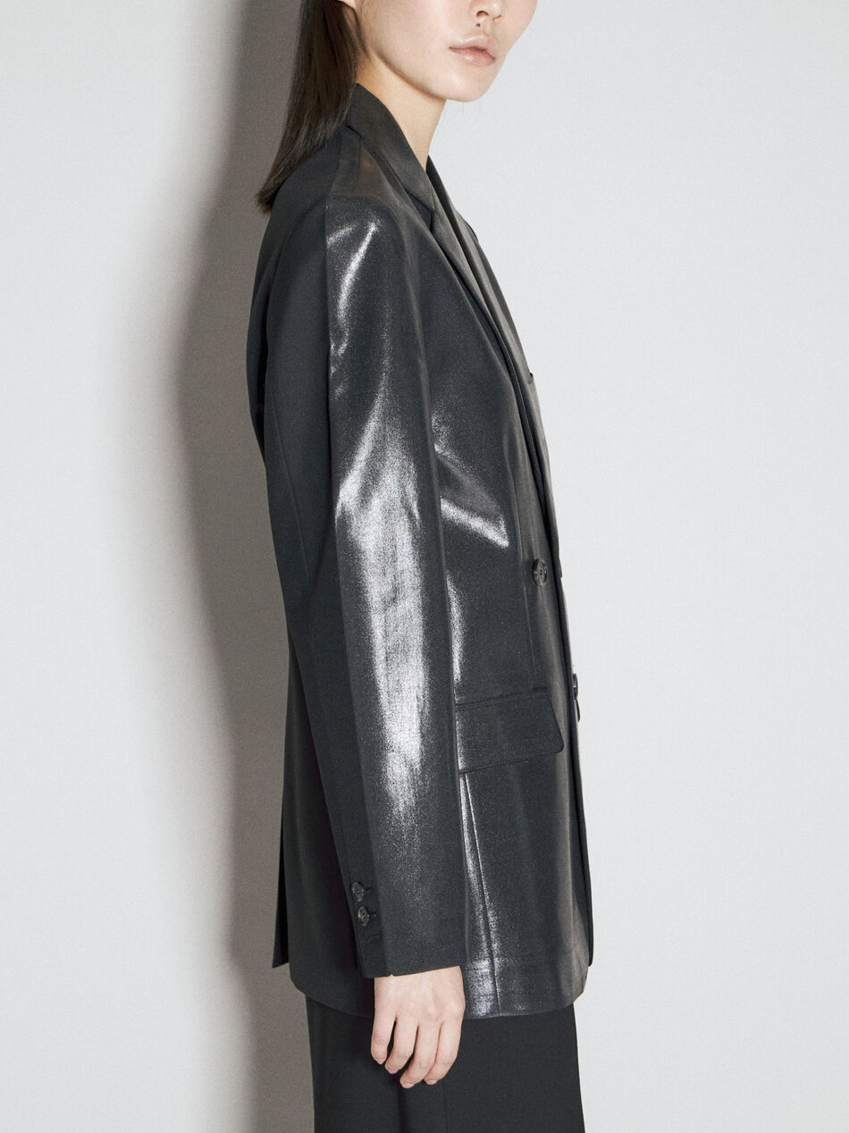 Coated Suit Blazer