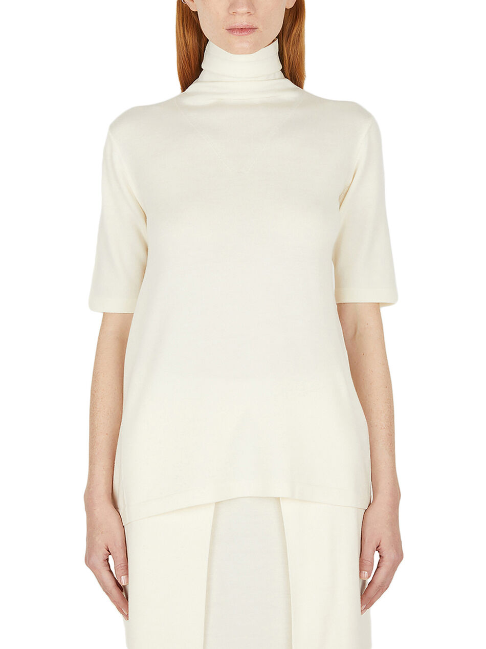 Wool Sweater with Short Sleeves