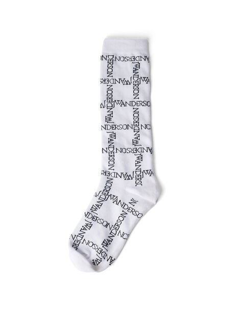 Logo Grid Long Socks