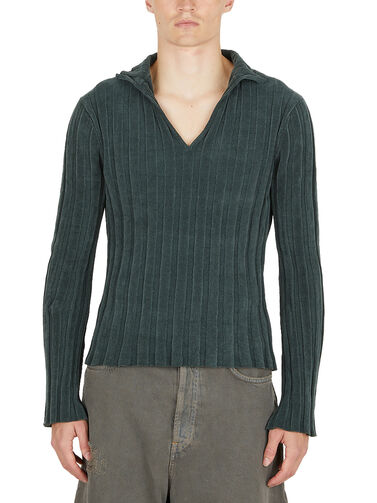 Acne Studios Velour Polo Top | THE FLAMEL®
