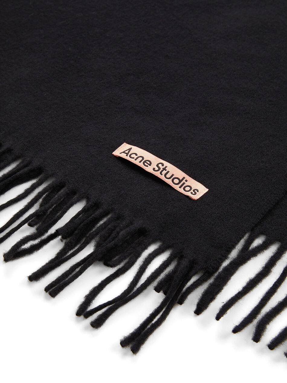 Logo Patch Scarf in Black