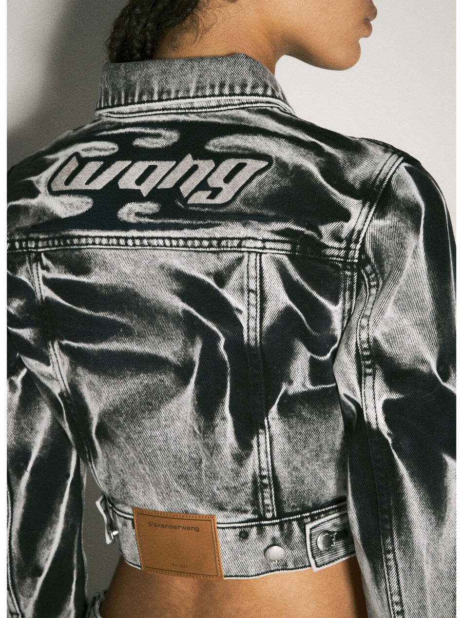 Blade Logo-Embroidery Denim Trucker Jacket