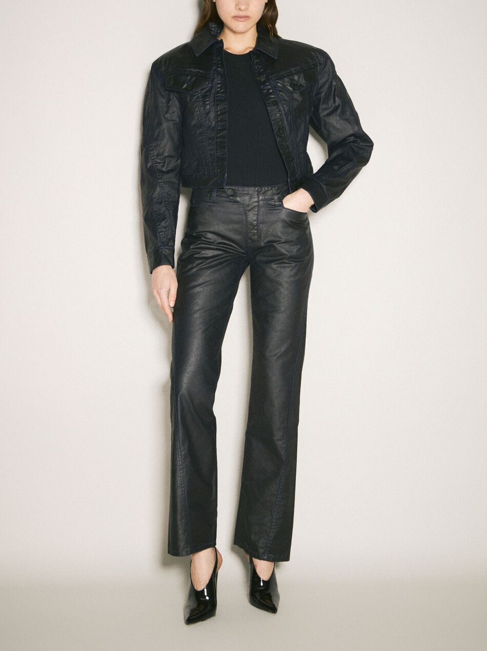 Waxed Straight Leg Pants