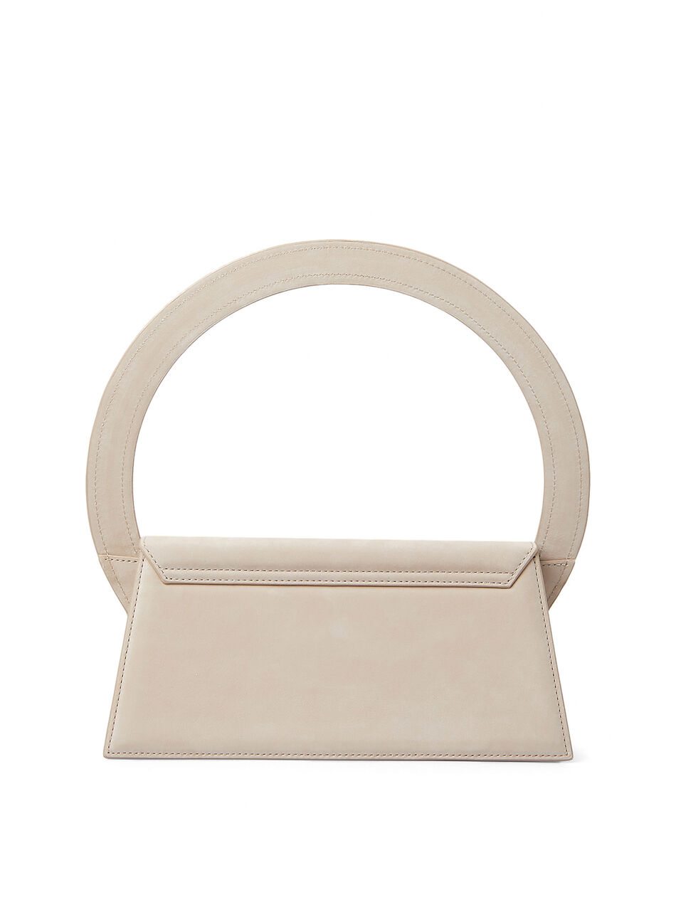 Le Sac Rond Handbag in Suede Beige