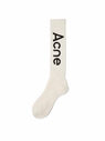 Acne Studios Ribbed Socks with Logo  flacn0348004wht