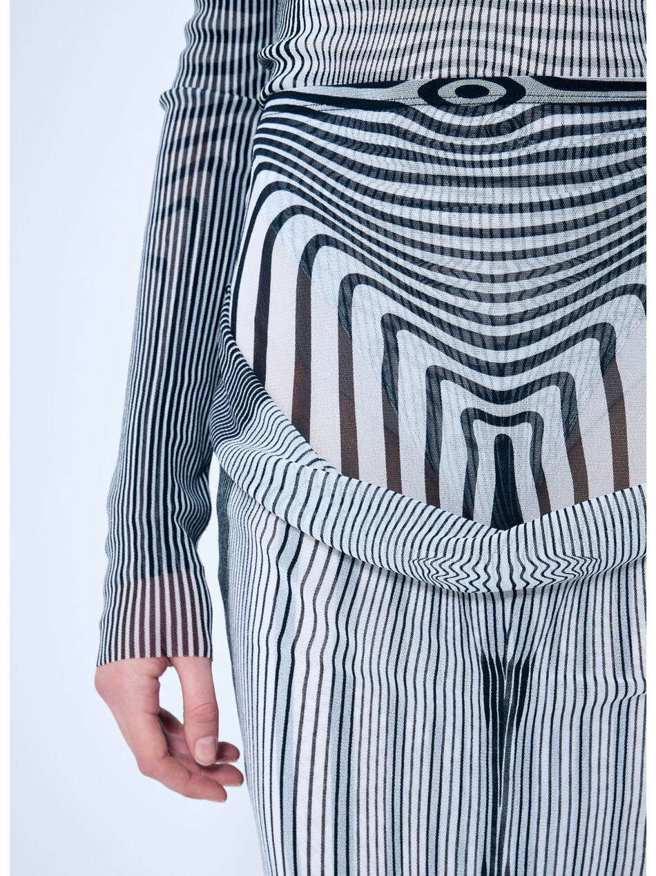 Double-Layer Mesh Midi Skirt