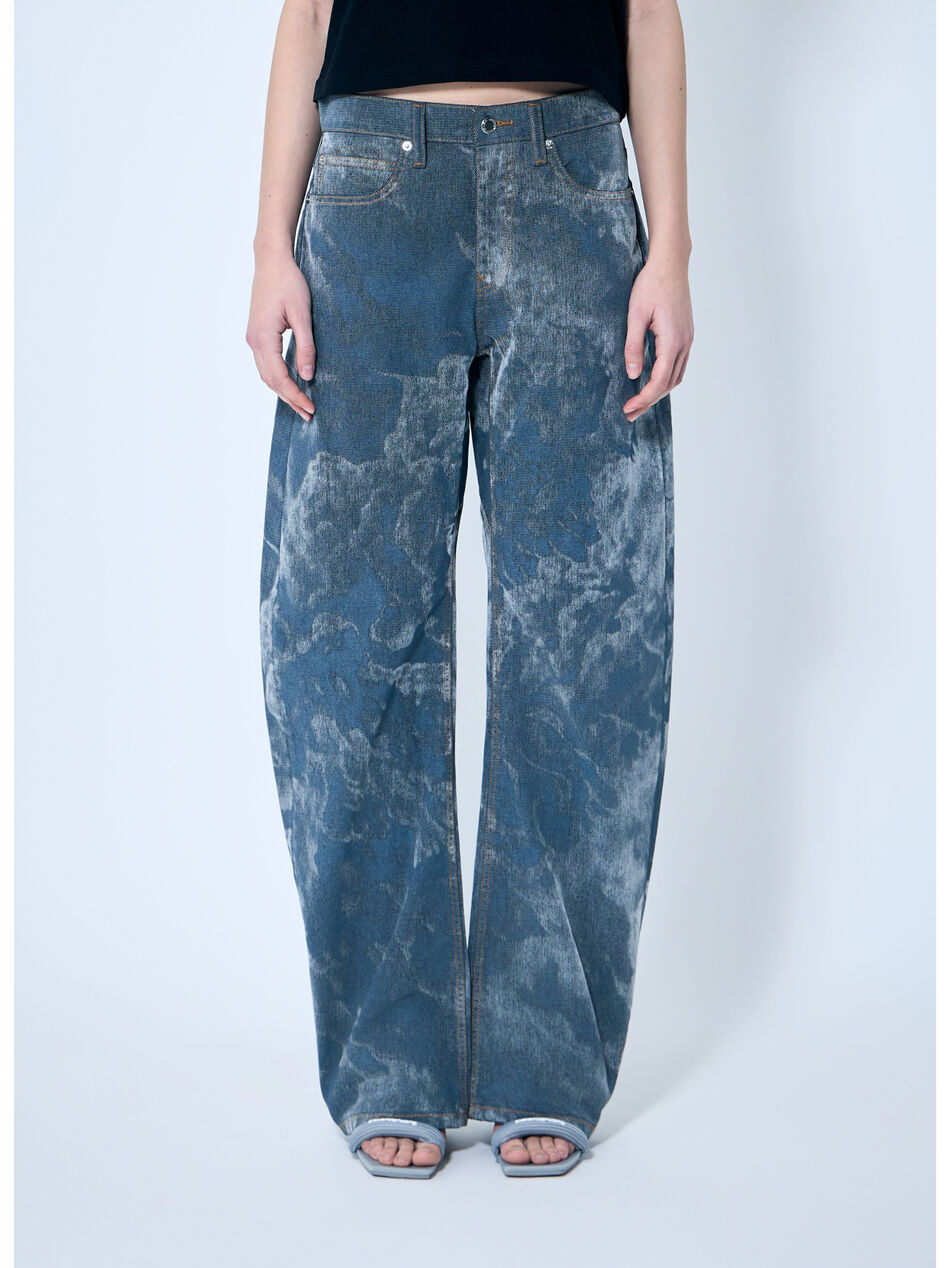 Low Rise Clouding Flocking Jeans