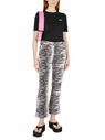 GANNI Jeans with Animalier Motif Pink flgan0248022pin