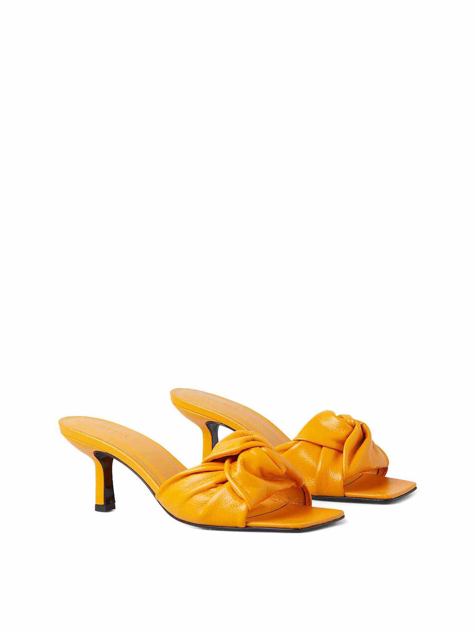 Sabot Lana in Pelle Arancione