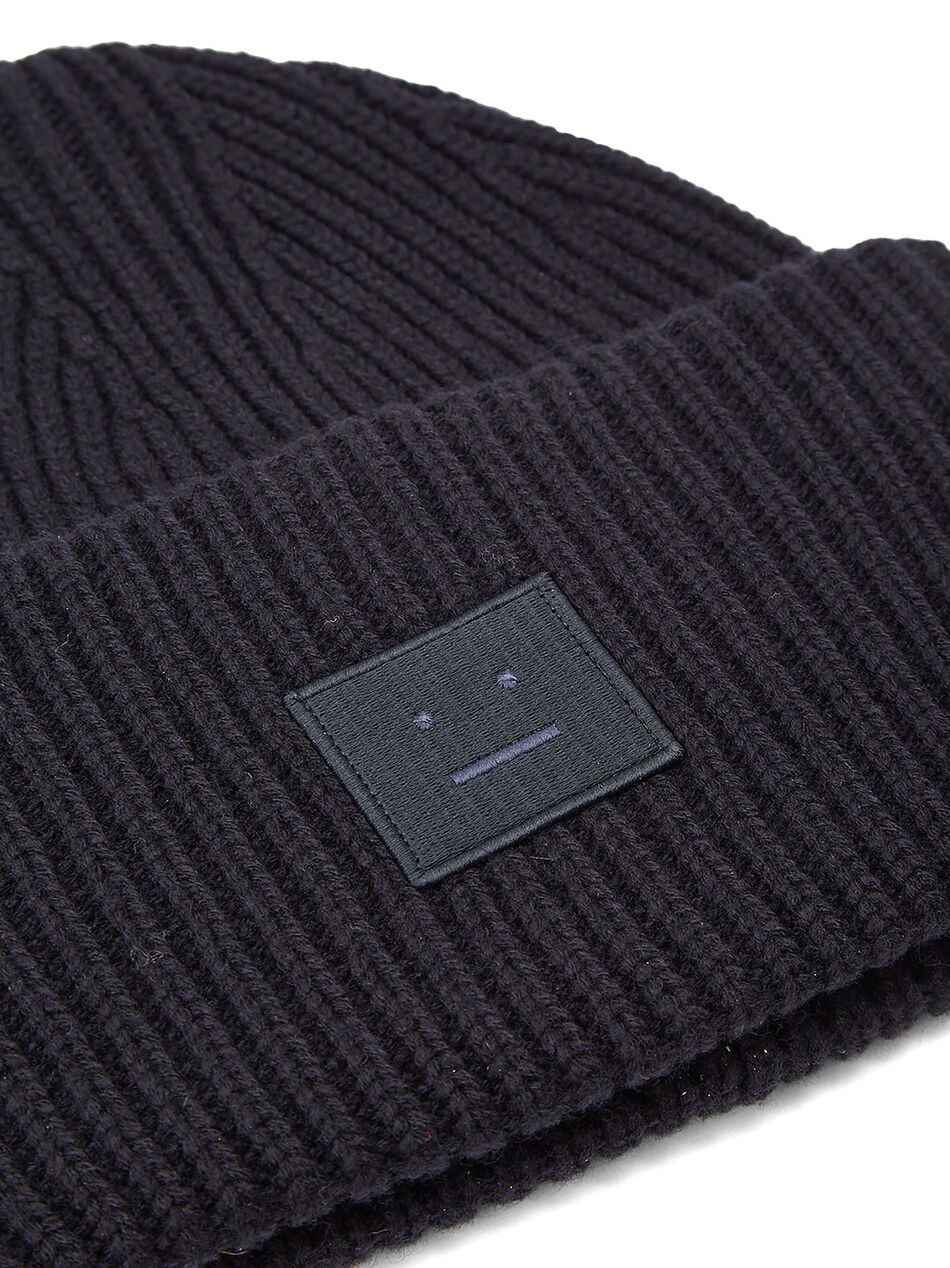 Ribbed-Knit Beanie Hat