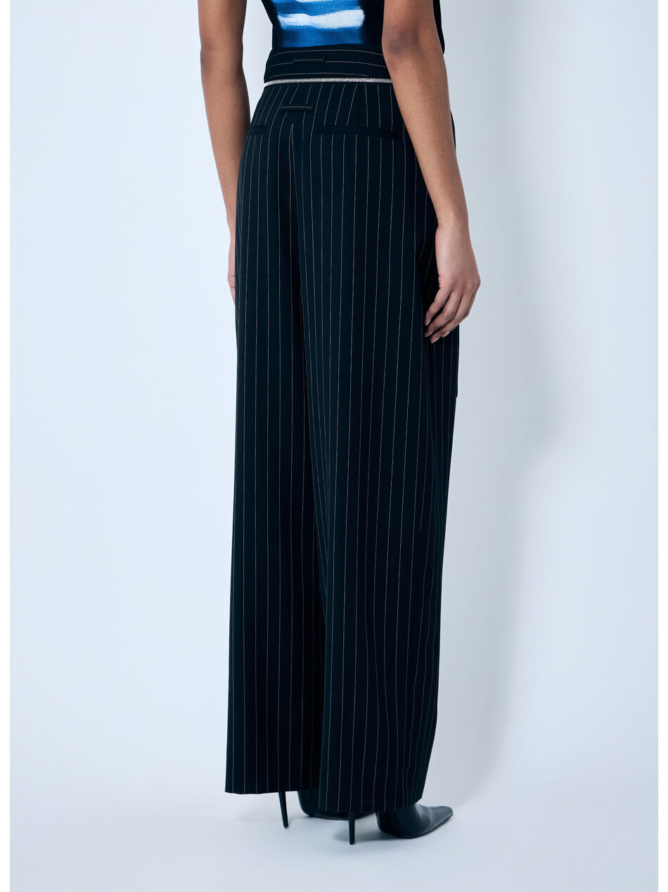 Pinstripe Wool Pants