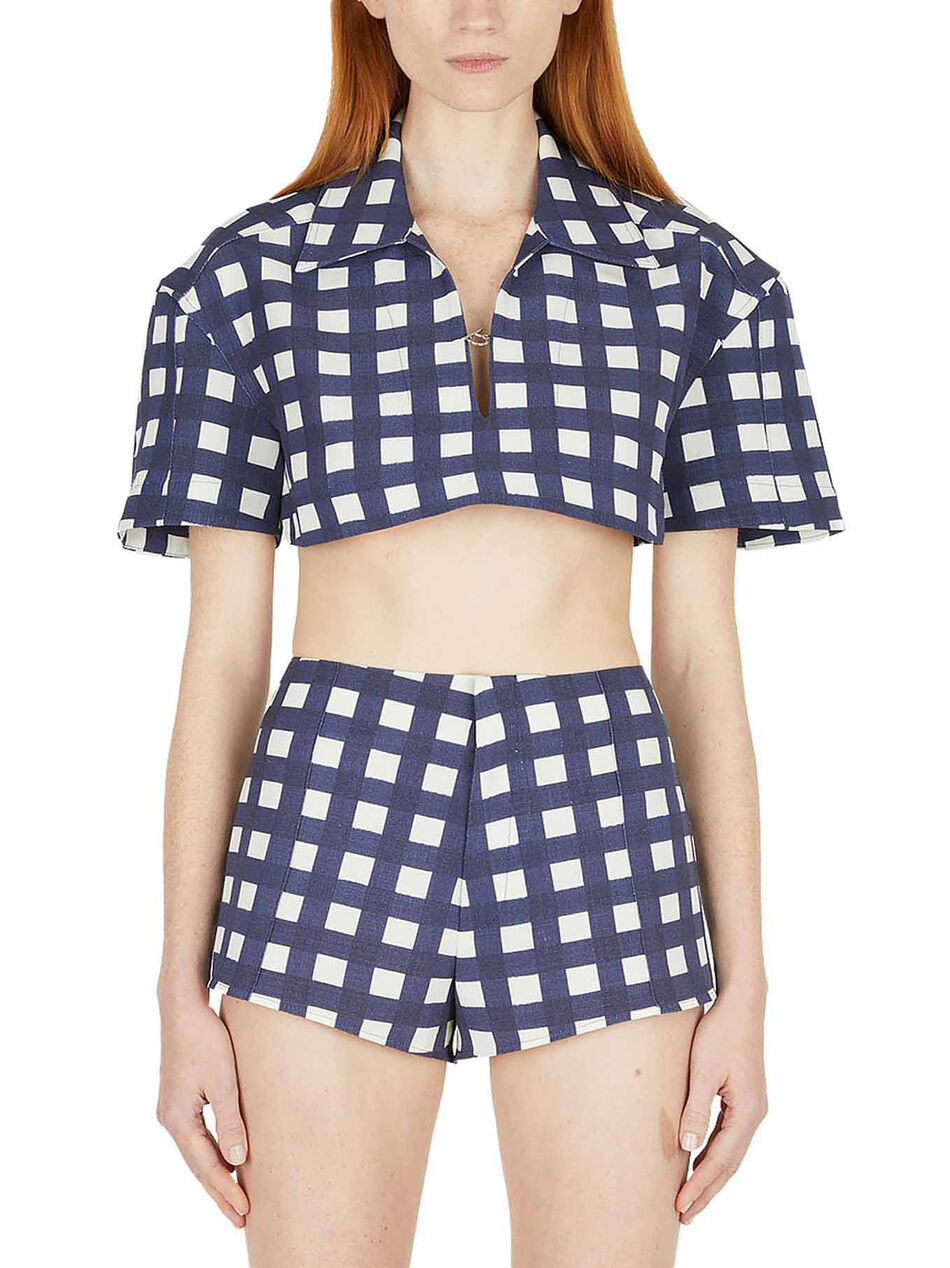 Le Haut Bebi Checked Crop Top