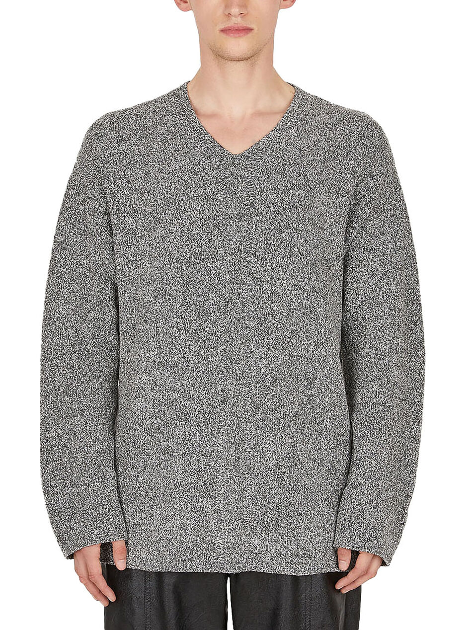Marled Boucle V-Neck Sweater