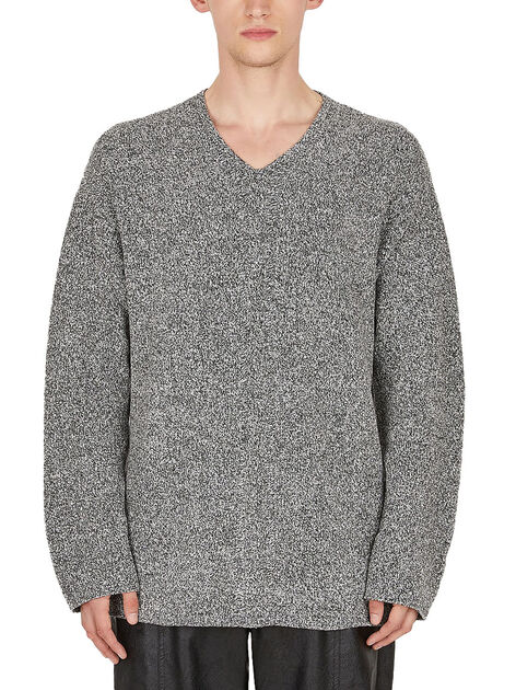Marled Boucle V-Neck Sweater