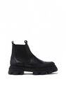 GANNI Leather Chelsea Ankle Boots in Black Black flgan0350001blk