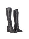 Maison Margiela High-Knee Tabi Boots in Black Leather Black flmla0245022blk