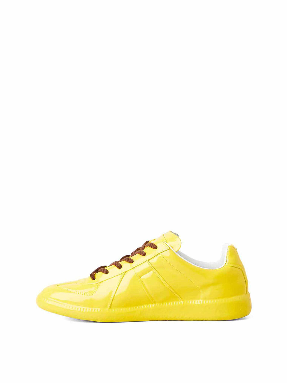 Replica Sneakers in Yellow Patent Leather