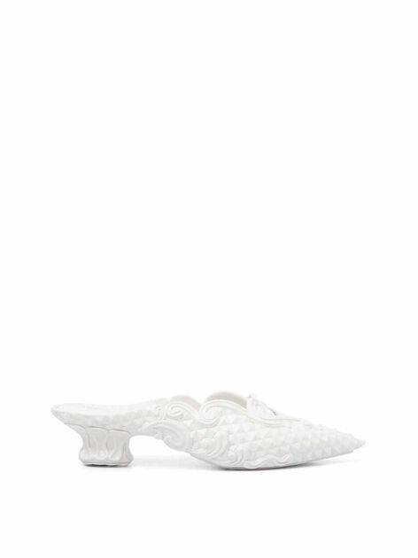x Melissa White PVC Mules Shoes