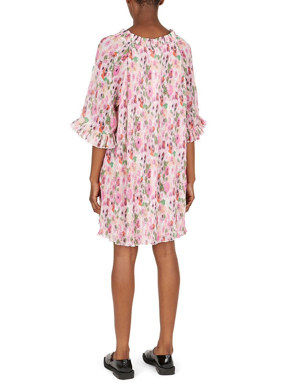 Plisse Floral Dress