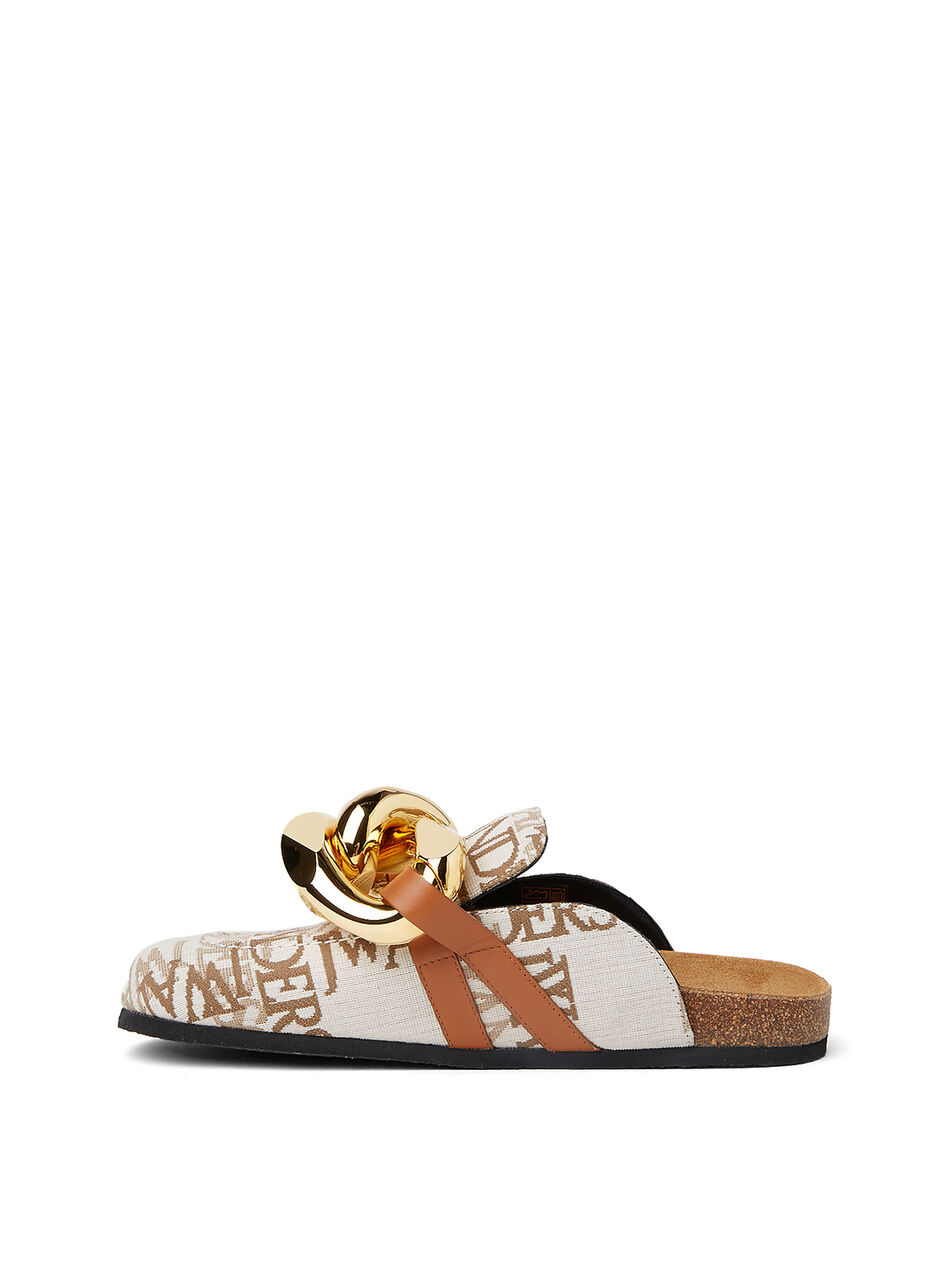 Logo Jacquard Chain Loafers