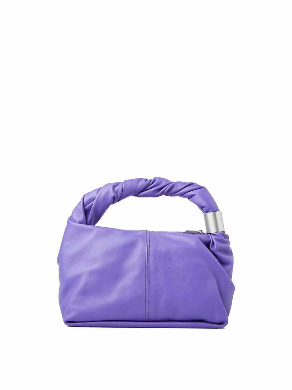 Borsa A Mano Twisted in Pelle Viola