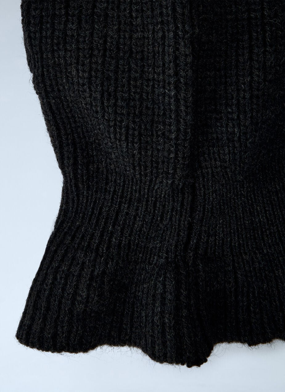 Knitted Wool-Blend Hood