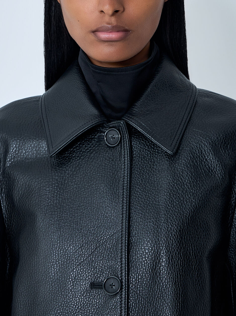 Grained Leather Jacket