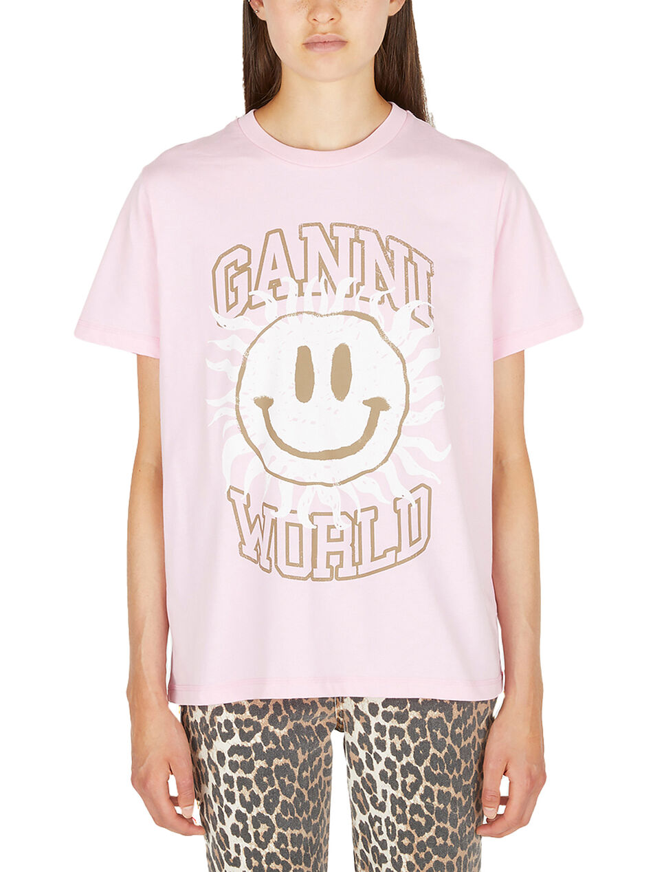 Logo Print T-Shirt in Pink
