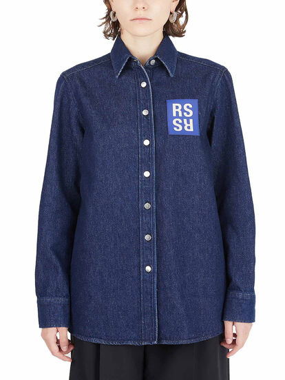 Raf Simons Denim Shirt with Logo Patch | THE FLAMEL® 