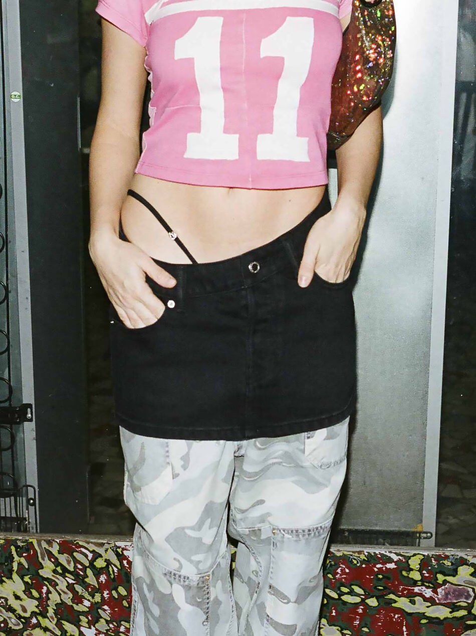 Logo Bikini Asymmetric Skirt