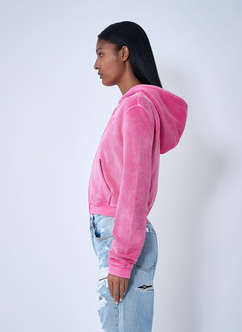 Logo Motif Zip-Up Sweatshirt