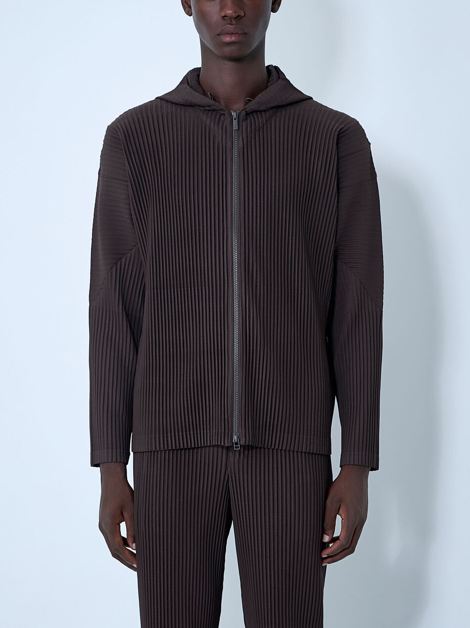 Pleated Hooded Jacket