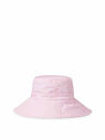 GANNI Bucket Hat with Logo Embroidery Pink flgan0248011pin