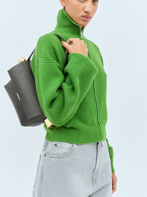 Jacquemus Le Rond Carré Borsa A Mano Black fljac0258044blk