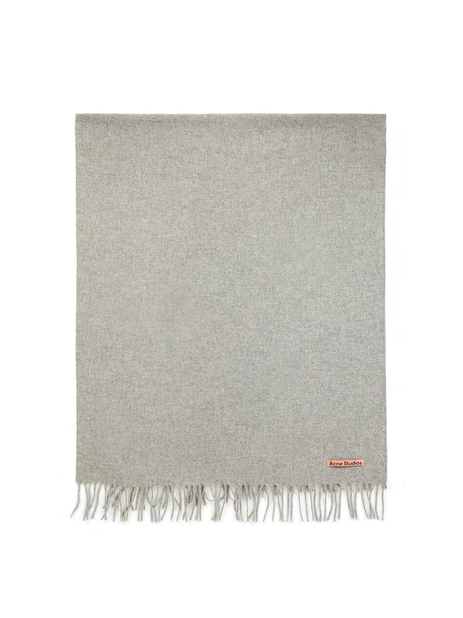 Logo Patch Scarf in Grey