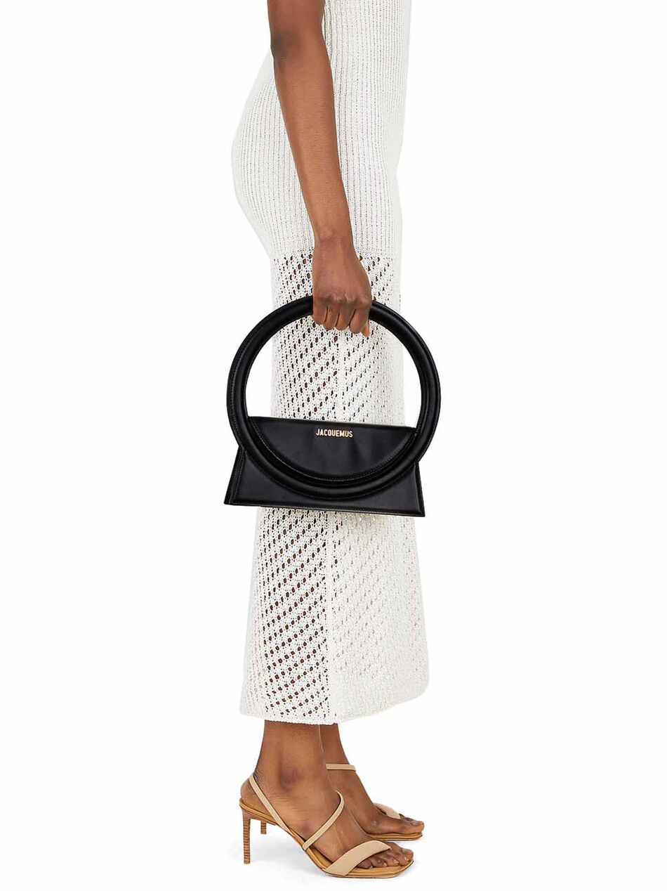 Le Sac Rond Handbag in Black Leather