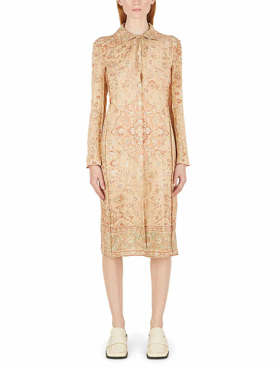 Buttoned Dress with Print