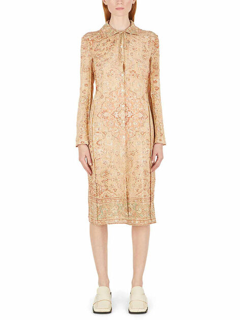 Vestito Abbottonato con Stampa