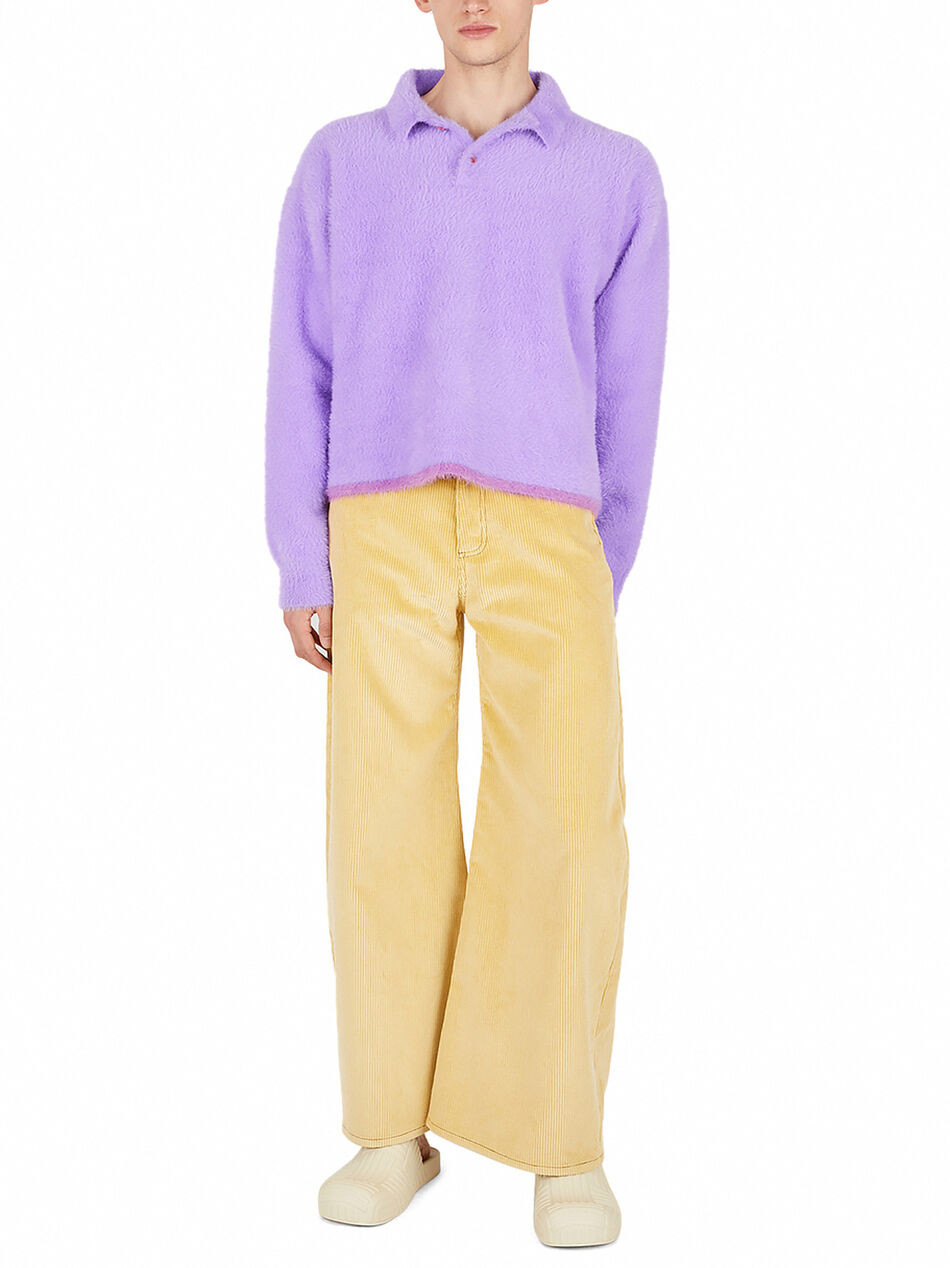 La Neve Polo Sweater in Lilac