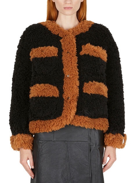 Faux Fur Multi Pocket Jacket