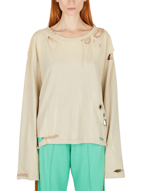 Distressed Long Sleeve T-Shirt