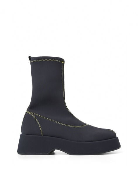 Retro Flatform Sockboot Black