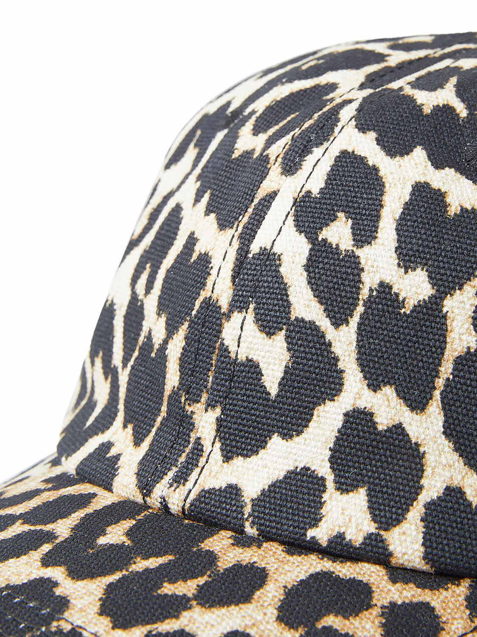 Baseball Cap with Leopard Print