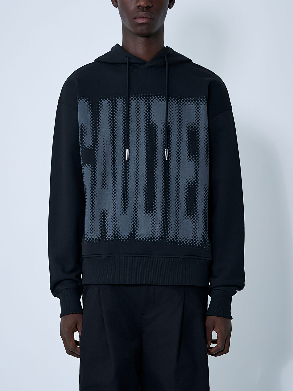 Logo Motif Hooded Sweatshirt