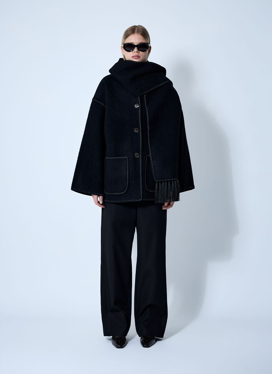 Embroidered Scarf Jacket